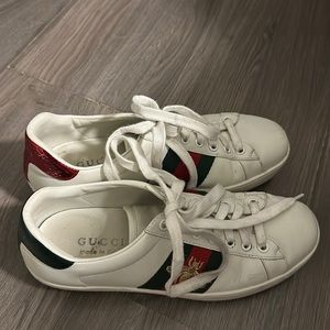 Gucci ace sneakers- size 6 men’s but fit my size 8 women’s feet.